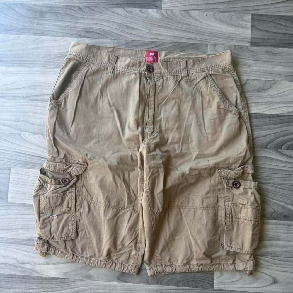 PJ MARK Vintage Y2K Tan Cargo Hiking Shorts